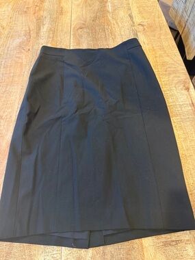 Ann Taylor Black Tailored Pencil Skirt